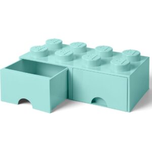Opbergsteen met 8 noppen en 2 lades - zeeblauw 5006182