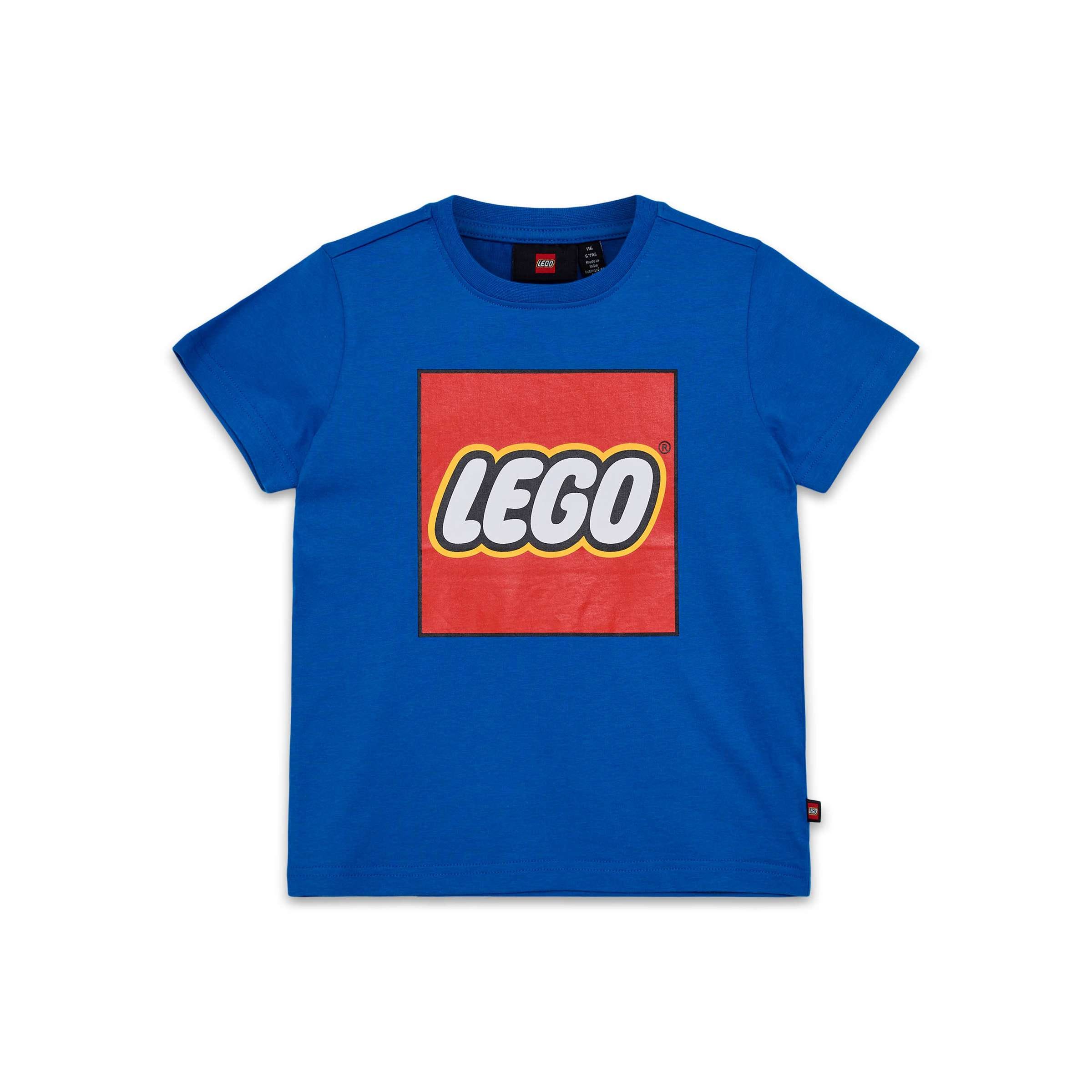 T-shirt met korte mouwen en logo voor kinderen - blauw 5009093
