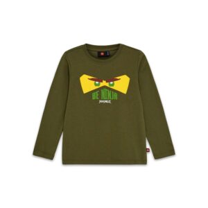 T-shirt met lange mouwen voor kinderen - donkerkaki 5009122