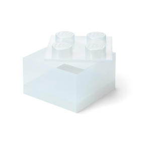 Witte doorzichtige opbergdoos in de vorm van een steen 5009341