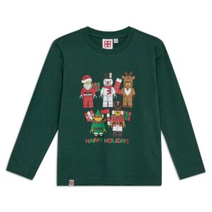 Kerstshirt met lange mouwen voor kinderen - donkergroen 5009954