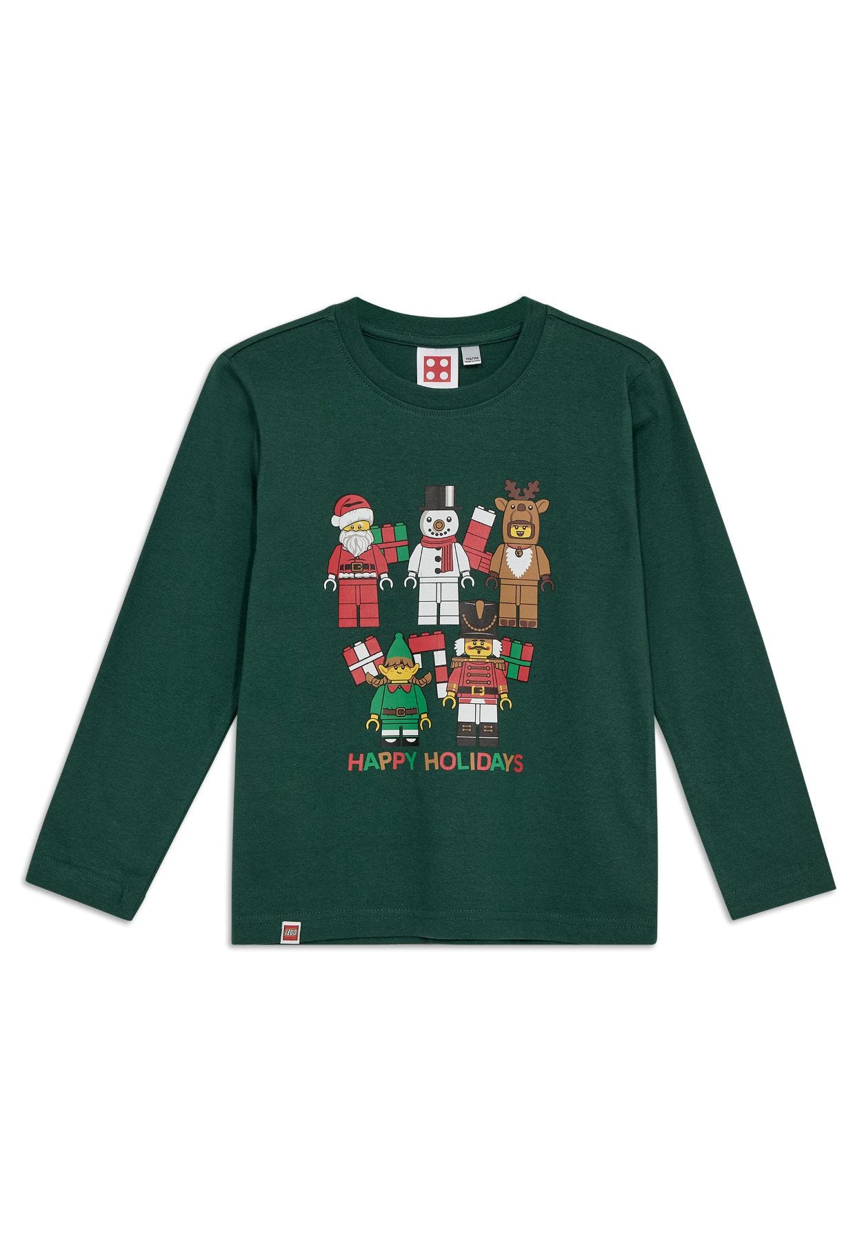 Kerstshirt met lange mouwen voor kinderen - donkergroen 5009954