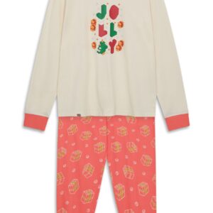 Kerstpyjama voor volwassenen - gebroken wit 5009958