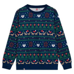 Kerstsweatshirt voor volwassenen - donkerblauw 5009960