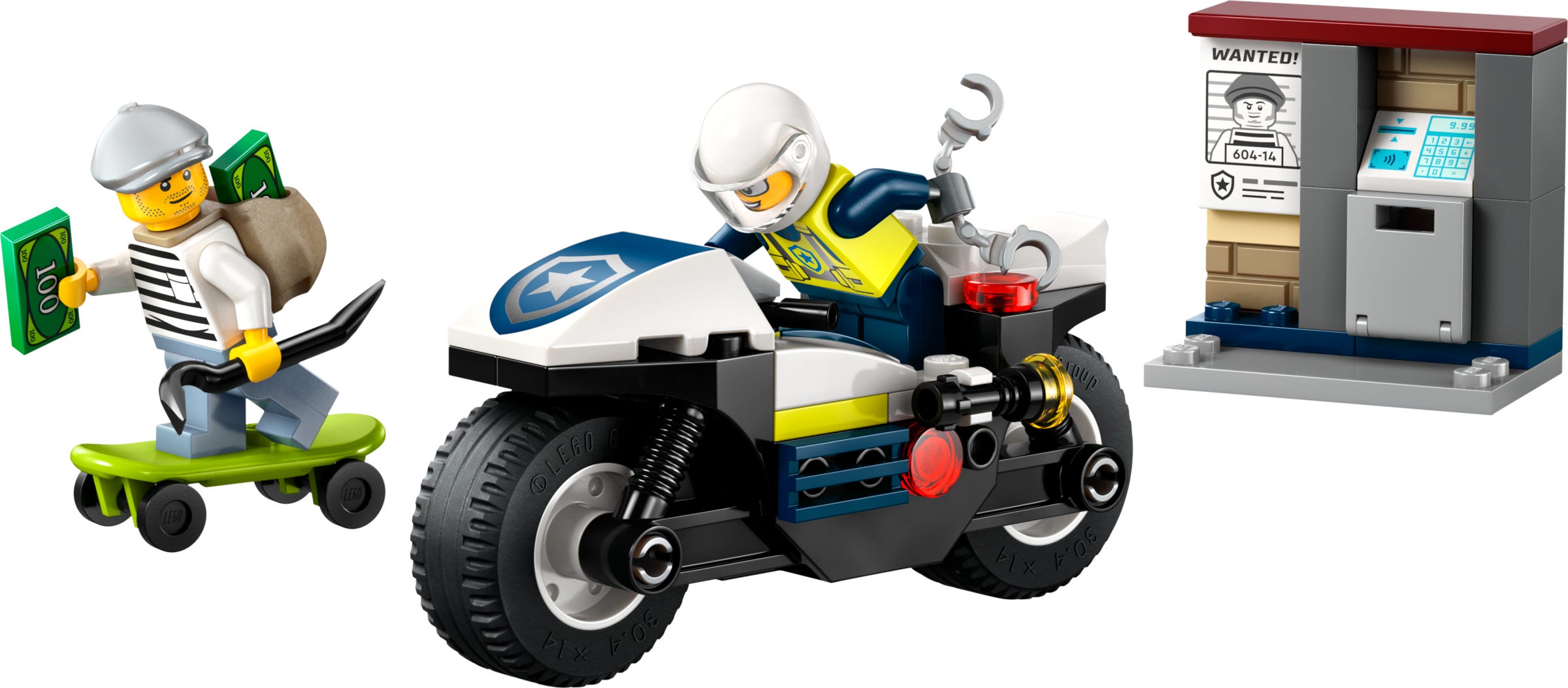 Lego Achtervolging op politiemotor 60455