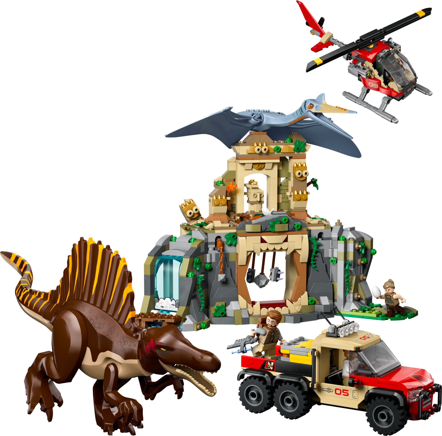 Lego Spinosaurus en Quetzalcoatlus luchtmissie 76976