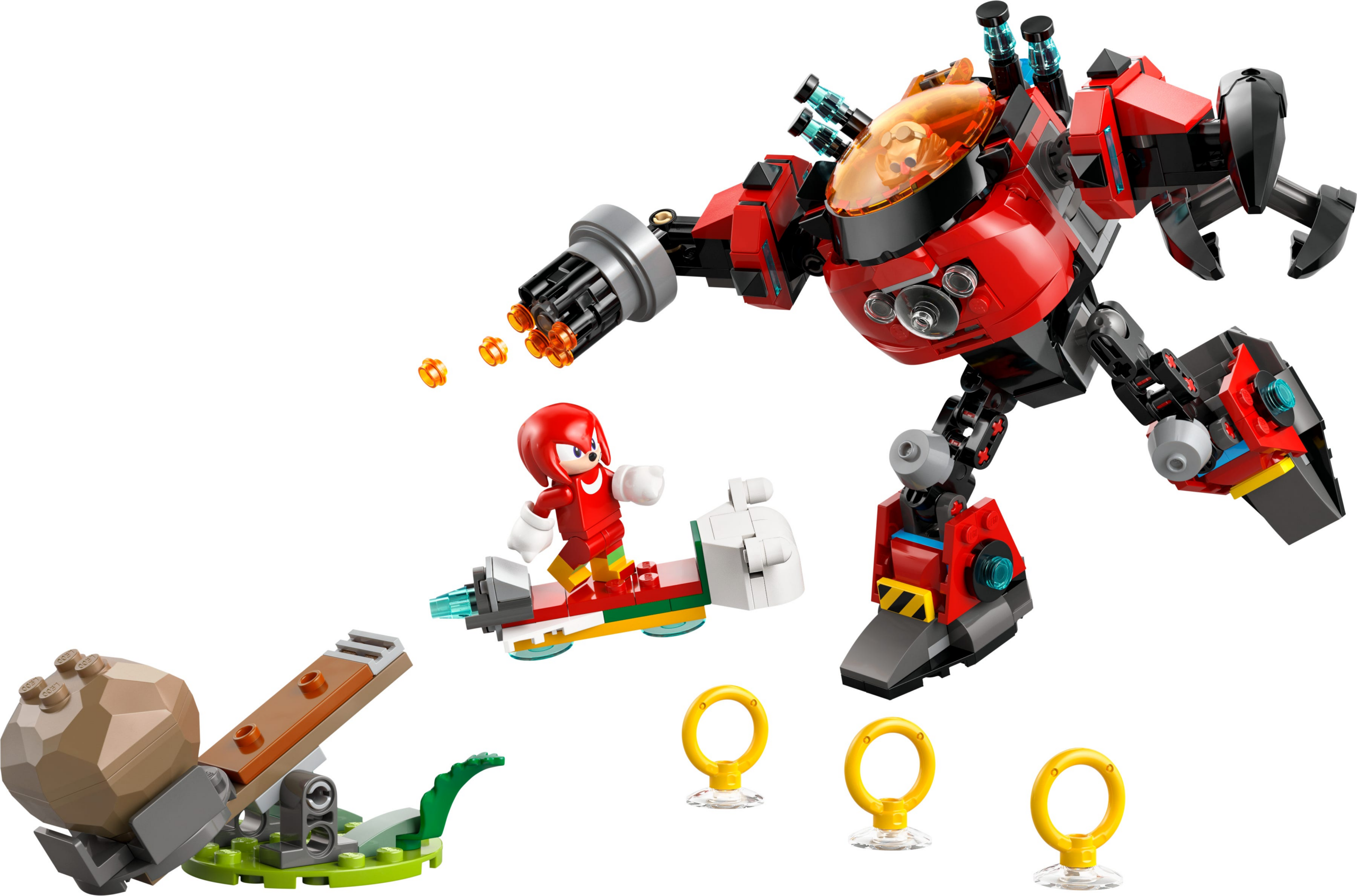 Knuckles vs. Dr. Eggman Egg Crusher mecha 77005