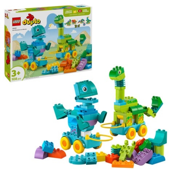 DUPLO 10451 3-in-1 Dinosaurussen op Wielen