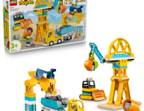 DUPLO 10476 3-in-1 Bouwplaats en Voertuigen