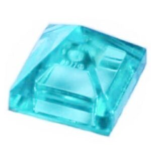 LEGO Dakpan 45 1x1 Piramide TRANSPARANT LICHTBLAUW (100 stuks)