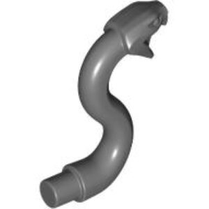LEGO Slangenkop met Open Mond DONKERGRIJS (10 stuks)