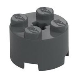 LEGO Steen 2x2 Rond DONKERGRIJS (100 stuks)