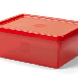 LEGO Opbergbox Sort & Store TRANSPARANT ROOD