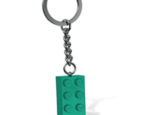LEGO Sleutelhanger Steen 2×4 DONKERTURQUOISE