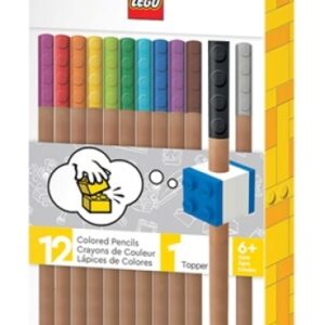 LEGO 12 Kleurpotloden met Steen Topper