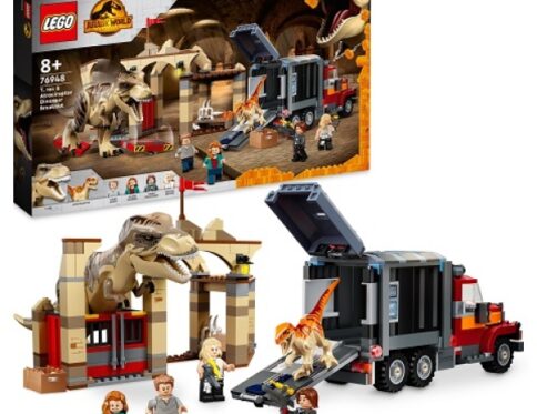LEGO 76948 T. Rex & Atrociraptor Dinosaurus Ontsnapping
