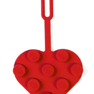 LEGO Bagagelabel Hart 3x3 ROOD