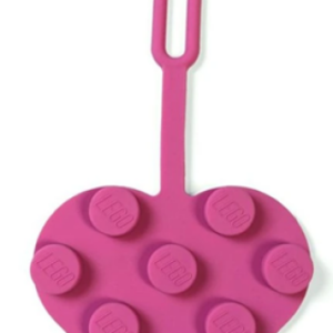 LEGO Bagagelabel Hart 3x3 ROZE