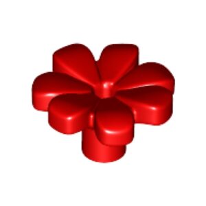 LEGO Bloem met 7 Bladeren ROOD (100 stuks)