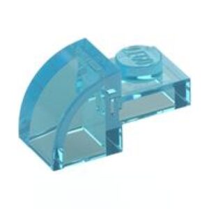 LEGO Boog 2x1 met Nop TRANSPARANT LICHTBLAUW (100 stuks)