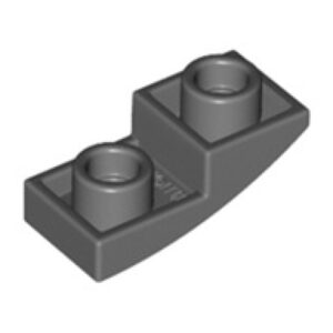 LEGO Boog 2x1 Inverted DONKERGRIJS (100 stuks)