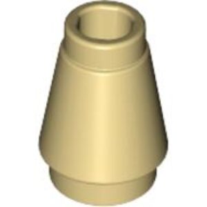LEGO Cone 1x1 BEIGE (100 stuks)