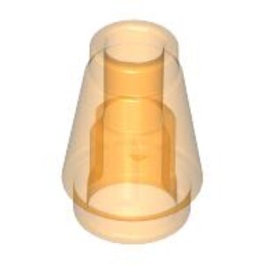LEGO Cone 1x1 TRANSPARANT ORANJE (100 stuks)