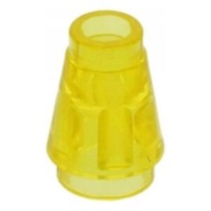 LEGO Cone 1x1 TRANSPARANT GEEL (100 stuks)