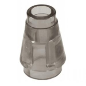 LEGO Cone 1x1 TRANSPARANT ZWART (100 stuks)
