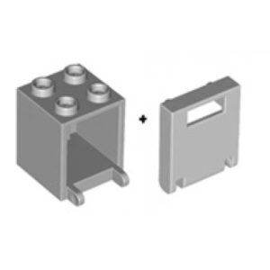 LEGO Brievenbus LICHTGRIJS (10 stuks)