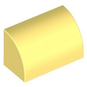 LEGO Dakpan 1x2 Gebogen LICHTGEEL (100 stuks)