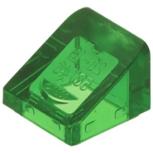LEGO Dakpan 30 1x1 TRANSPARANT GROEN (100 stuks)