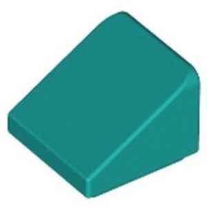 LEGO Dakpan 30 1x1 DONKERTURQUOISE (100 stuks)