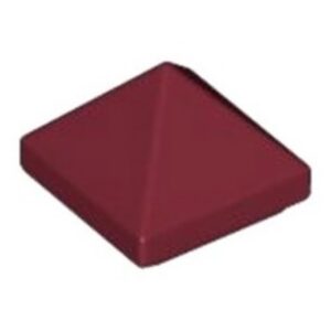 LEGO Dakpan 45 1x1x2/3 Piramide DONKERROOD (100 stuks)