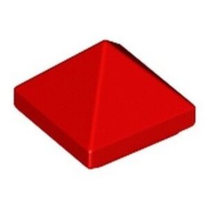 LEGO Dakpan 45 1x1x2/3 Piramide ROOD (100 stuks)