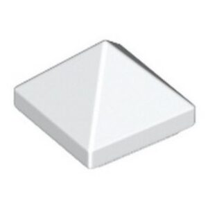 LEGO Dakpan 45 1x1x2/3 Piramide WIT (100 stuks)