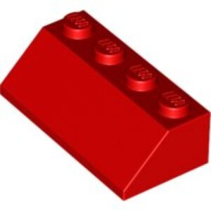 LEGO Dakpan 45 2x4 ROOD (100 stuks)