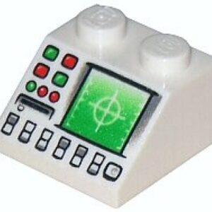 LEGO Dakpan 45 2x2 WIT met Radar (10 stuks)