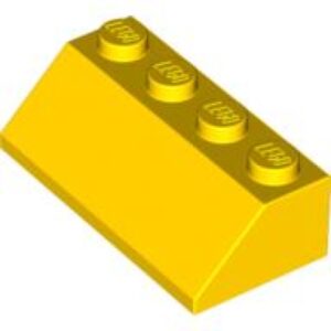 LEGO Dakpan 45 2x4 GEEL  (100 stuks)