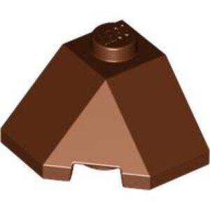 LEGO Dakpan 45 2x2 Hoek Wedge BRUIN (100 stuks)