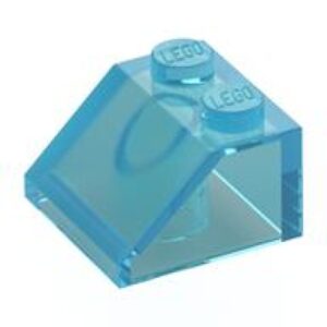 LEGO Dakpan 45 2x2 TRANSPARANT LICHTBLAUW (100 stuks)