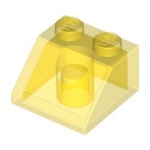 LEGO Dakpan 45 2x2 TRANSPARANT GEEL (100 stuks)