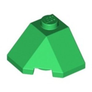 LEGO Dakpan 45 2x2 Hoek Wedge GROEN (100 stuks)