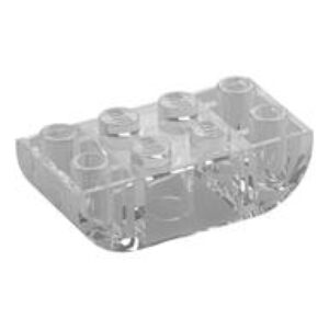 LEGO Dakpan 4x2 Gebogen Dubbel Inverted TRANSPARANT (100 stuks)