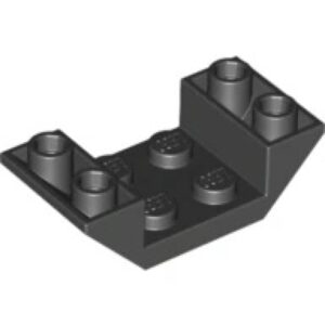 LEGO Dakpan 45 4x2 Dubbel Inverted ZWART (100 stuks)