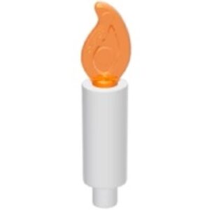 LEGO Kaars met Vlam WIT (10 stuks)