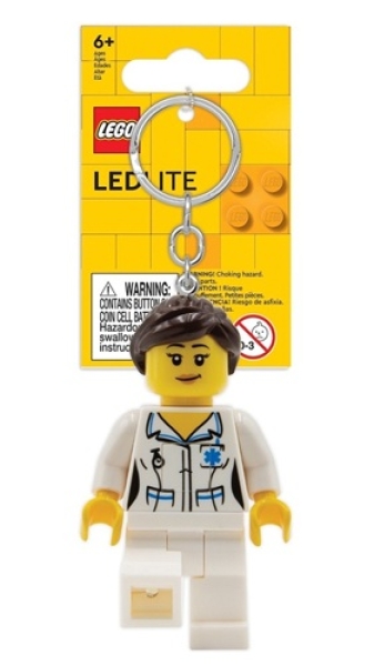 LEGO LED Sleutelhanger Verpleegster Wit Uniform
