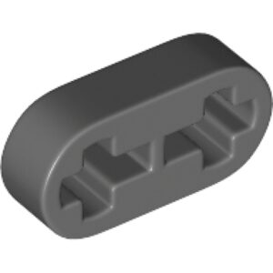 LEGO Liftarm 1x2 Dun DONKERGRIJS (100 stuks)