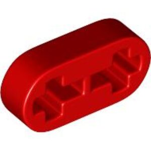 LEGO Liftarm 1x2 Dun ROOD (100 stuks)