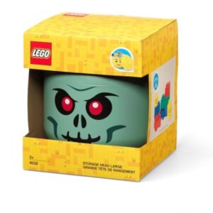 LEGO Opbergbox Hoofd L Skelet ZANDGROEN